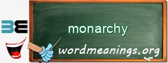 WordMeaning blackboard for monarchy